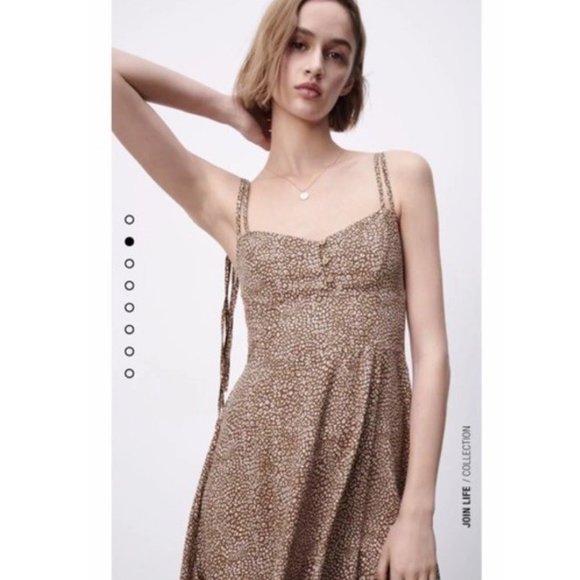 Animal Print Mini Dress Brown - Zara - Picture 4 of 7